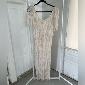 Vintage fringe flapper dress
